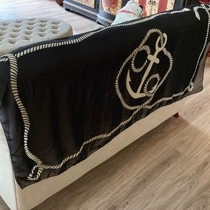 Swim coverup in black nautical